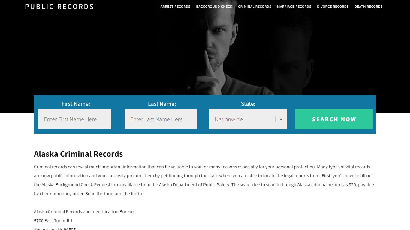 Alaska criminal records - Public Records By Name- Enter Name & Search